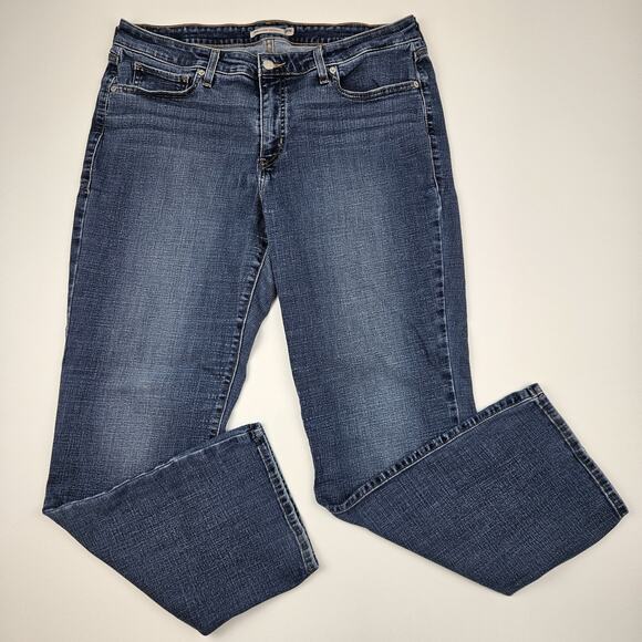 Levis 414 Classic Straight Women's 18W Mid-Rise Medium Wash Stretch Denim Plus - Picture 1 of 9